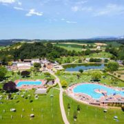 View of Quiete Aquapark and nearby areas from above.