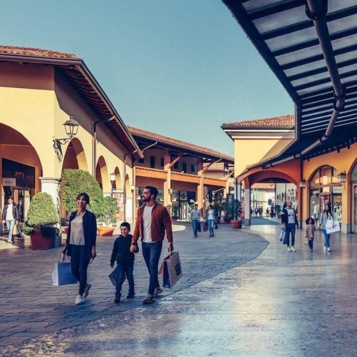 Inside the Franciacorta Outlet Shopping Village.