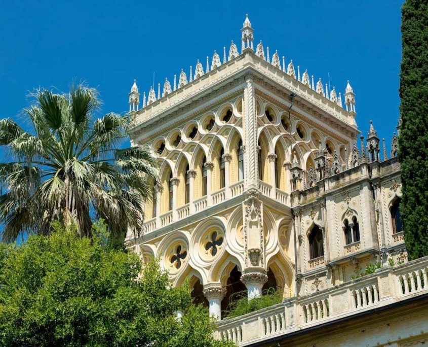 View of Villa Borghese Cavazza, located on Isola del Garda.