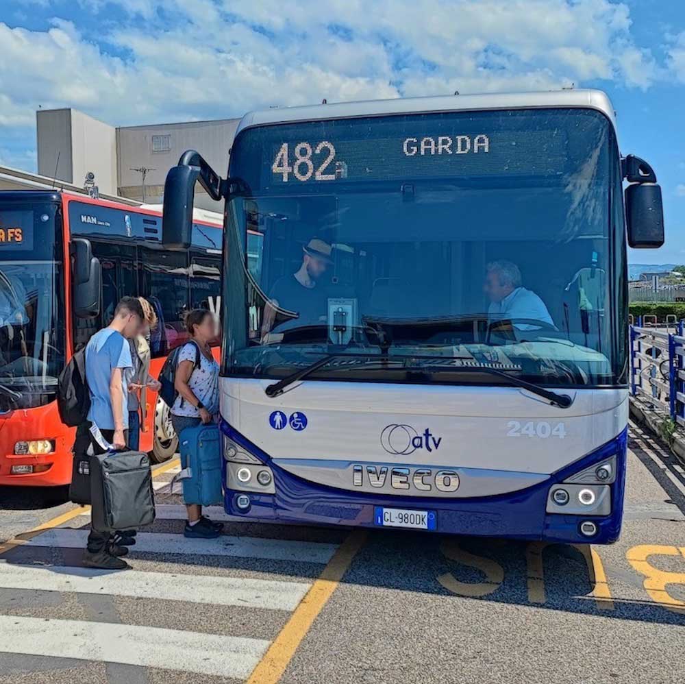 The ATV bus number 482 from Verona Airport to Lake Garda.