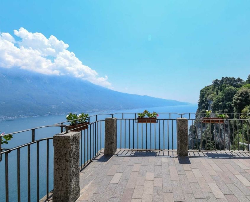 The Pieve di Tremosine terrace, located in the picturesque village of Tremosine on the western shore of Lake Garda.