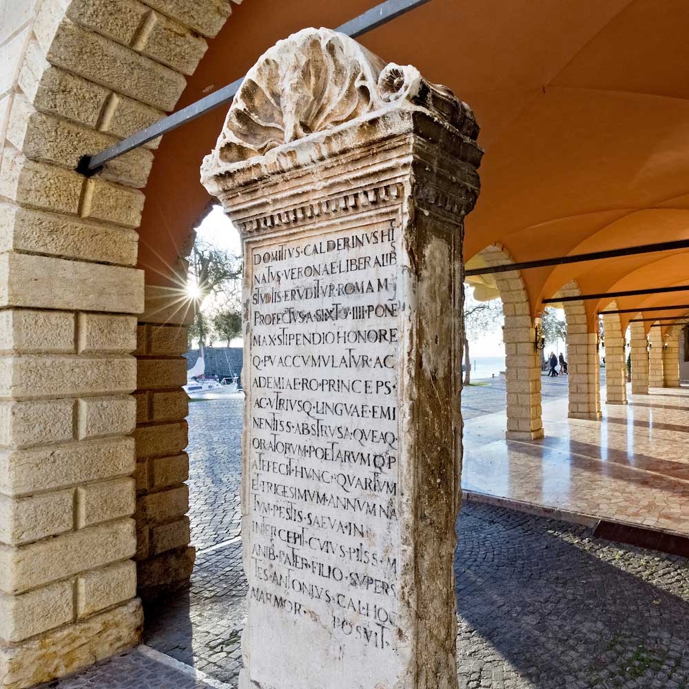 View of the old town of Torri del Benaco, Lake Garda.