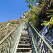 Stairs up to Busatte Tempesta Panoramic Path