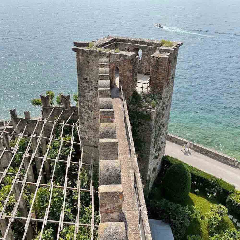 View from the top from Torri del Benaco Castle at Lake Garda