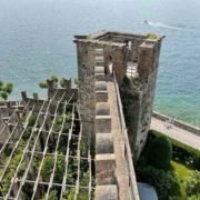 Panoramic view to Lake Garda from Torri del Benaco Castle.