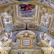 Church ceiling of the Madonna del Frassino Sanctuary in Pischiera del Garda.