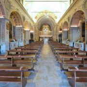 Inside view of the church in the Madonna del Frassino Sanctuary in Pischiera del Garda.