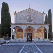 Facade of Madonna del Frassino Sanctuary in Peschiera del Garda.